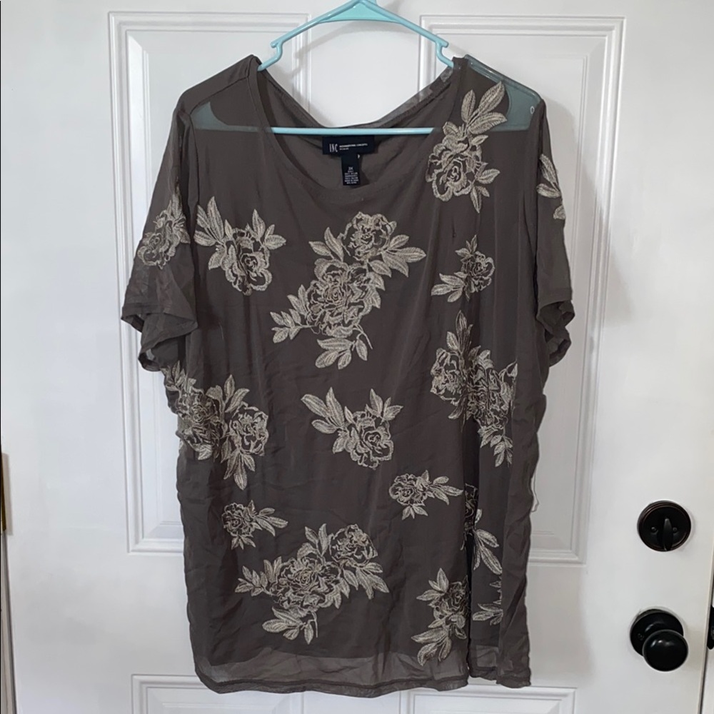 INC International Concepts Taupe Top